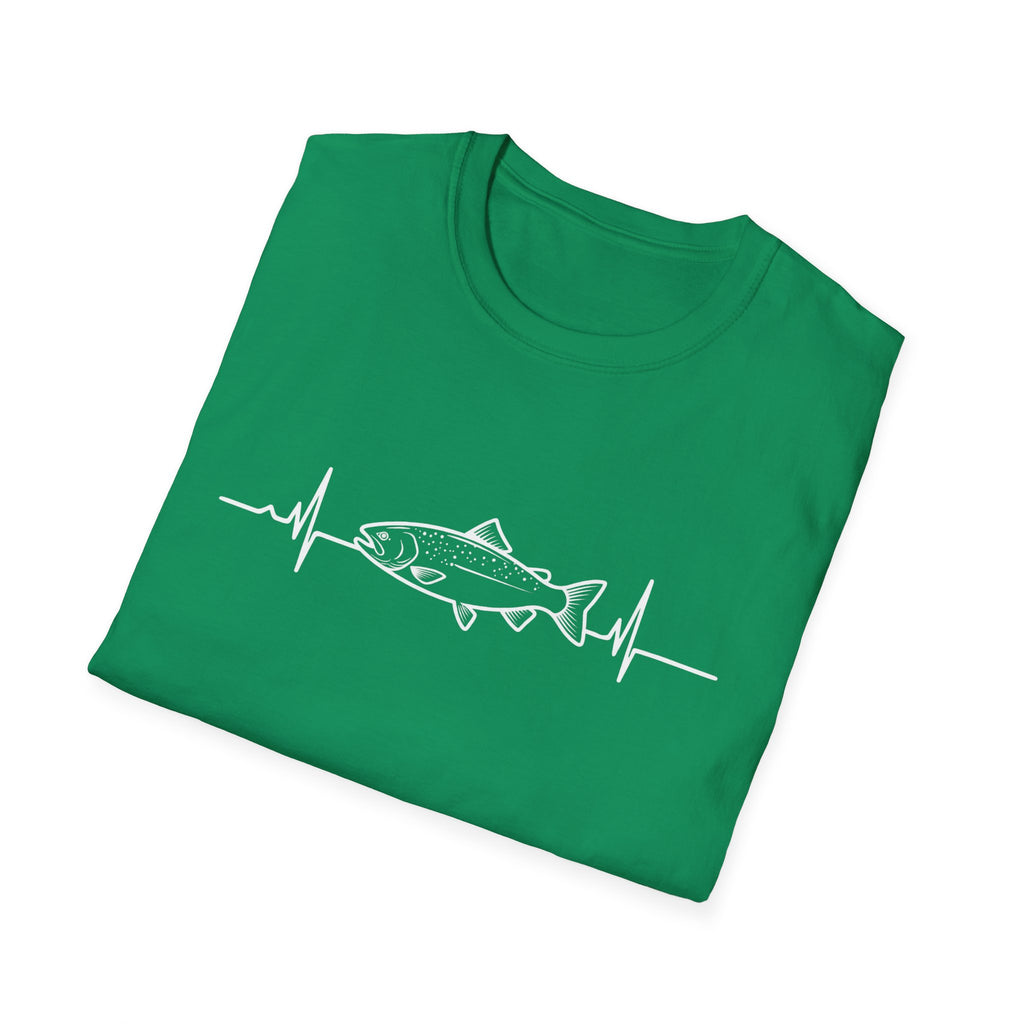 Trout Heartbeat Line T-Shirt | Fishing Graphic
