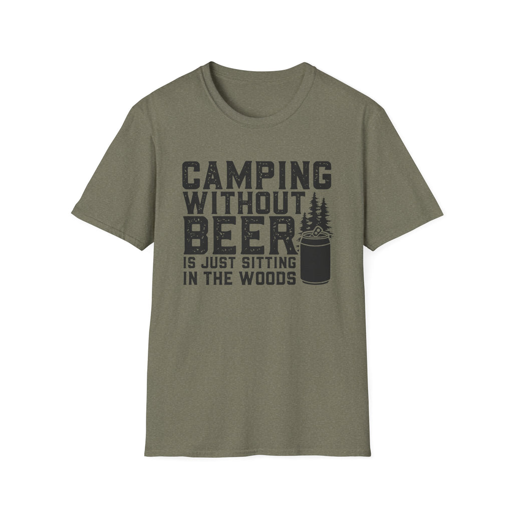 Camping Without Beer T-Shirt | Camping Saying, Beer Can Graphic