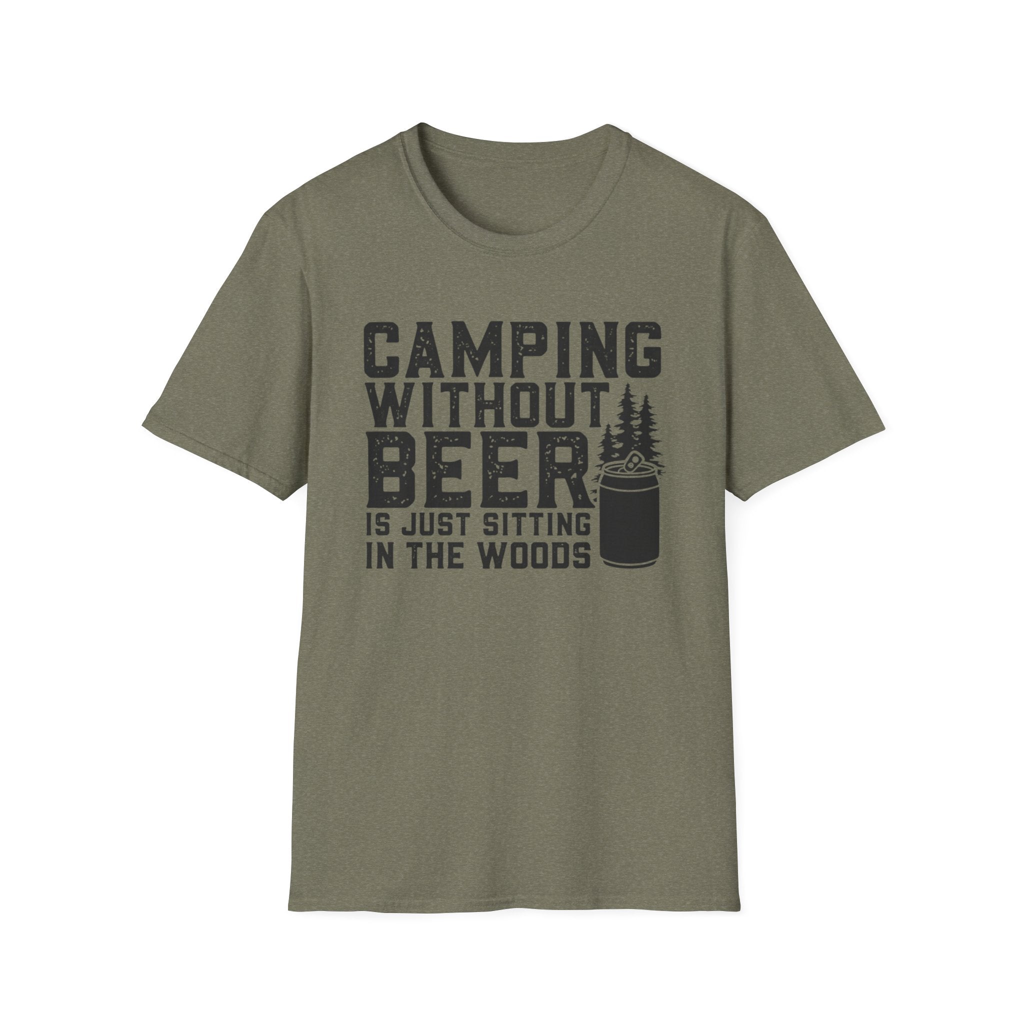 Camping Without Beer T-Shirt | Camping Saying, Beer Can Graphic