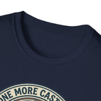 Just One More Cast Fishing T-Shirt | Retro Sunset Angler Design