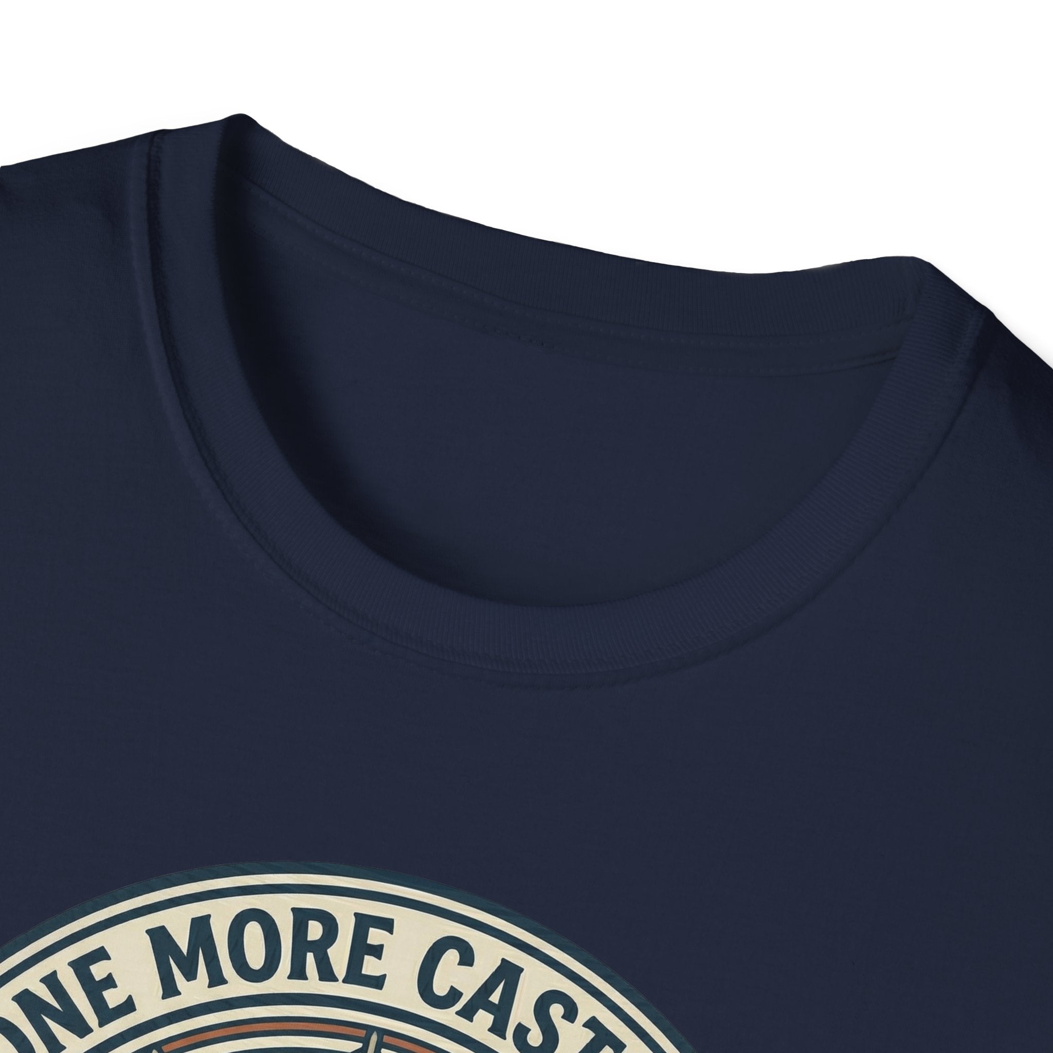 Just One More Cast Fishing T-Shirt | Retro Sunset Angler Design