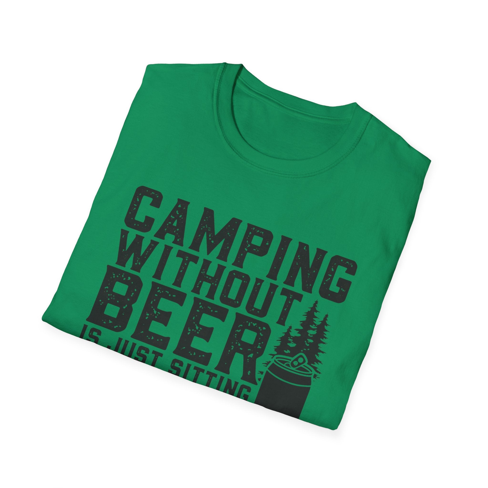 Camping Without Beer T-Shirt | Camping Saying, Beer Can Graphic