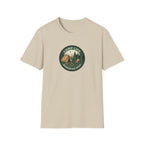 Camp Life Tent and Trees T-Shirt | Retro Outdoors Camper Badge