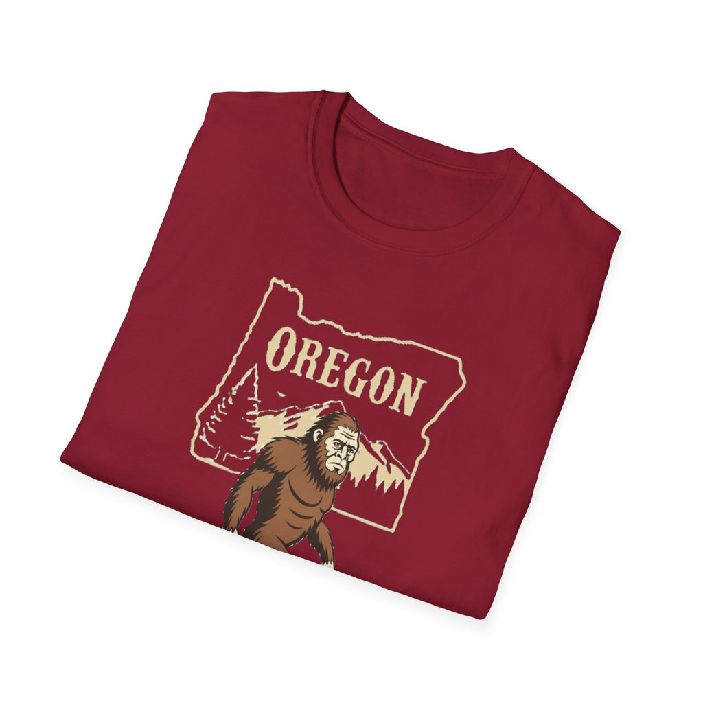 Oregon Bigfoot T-Shirt | Sasquatch Forest State Outline