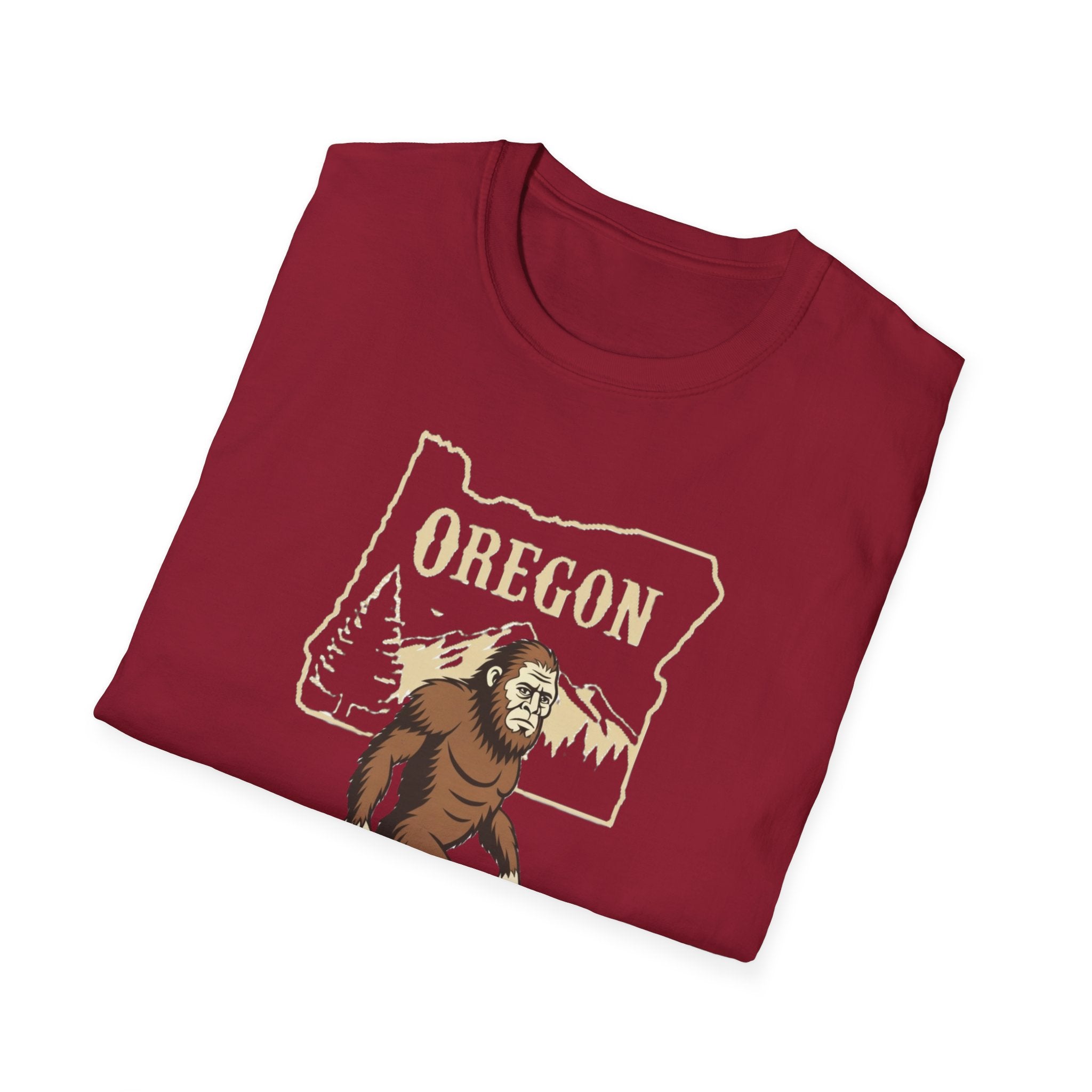 Oregon Bigfoot T-Shirt | Sasquatch Forest State Outline