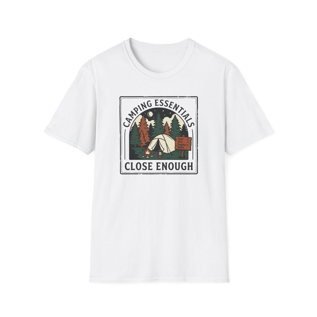 Camping Essentials Close Enough T-Shirt | Tent Forest Camping Shirt