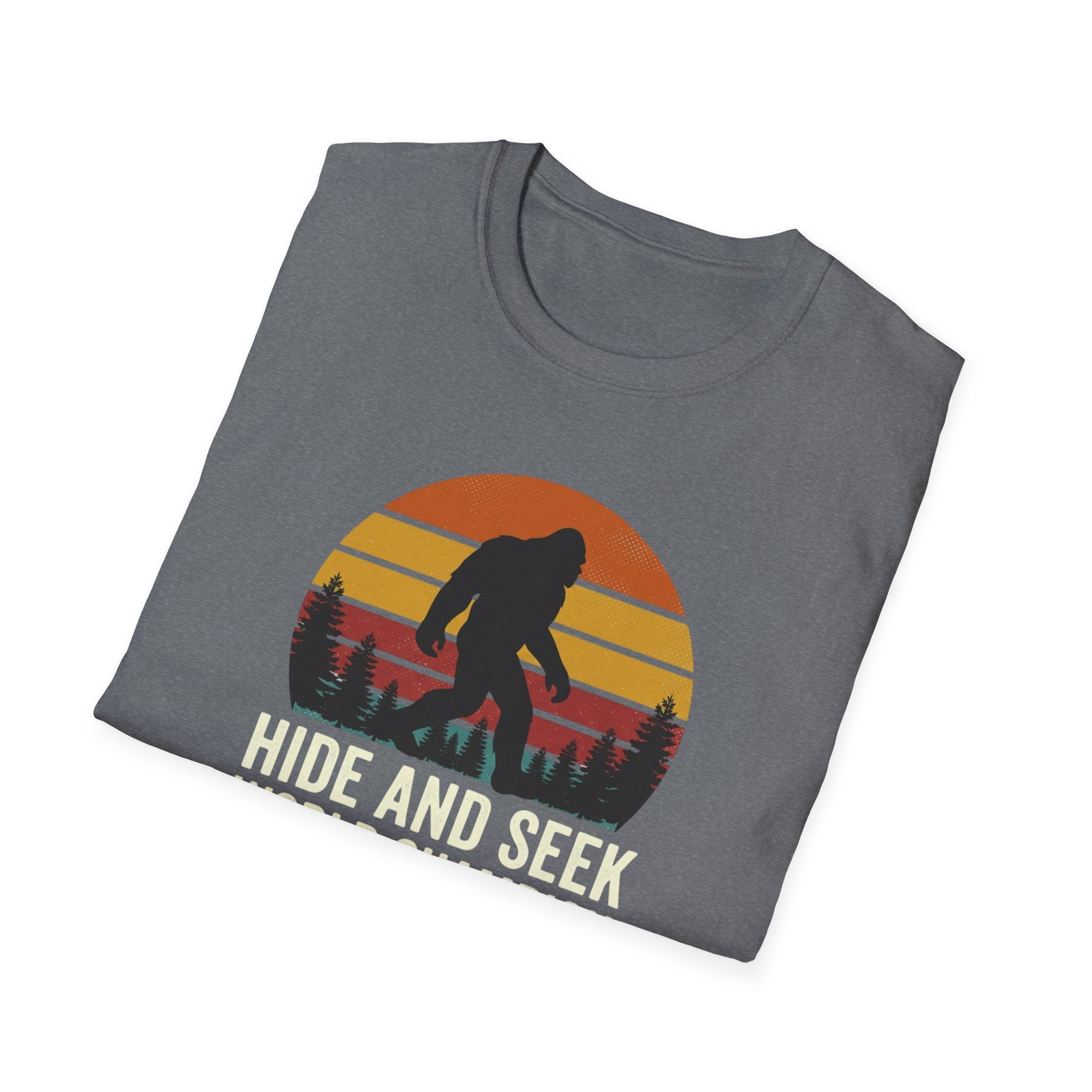 Bigfoot Silhouette Sunset T-Shirt | Retro Sasquatch Design