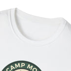 Camp More Campfire Badge T-Shirt | Outdoor Camping Graphic