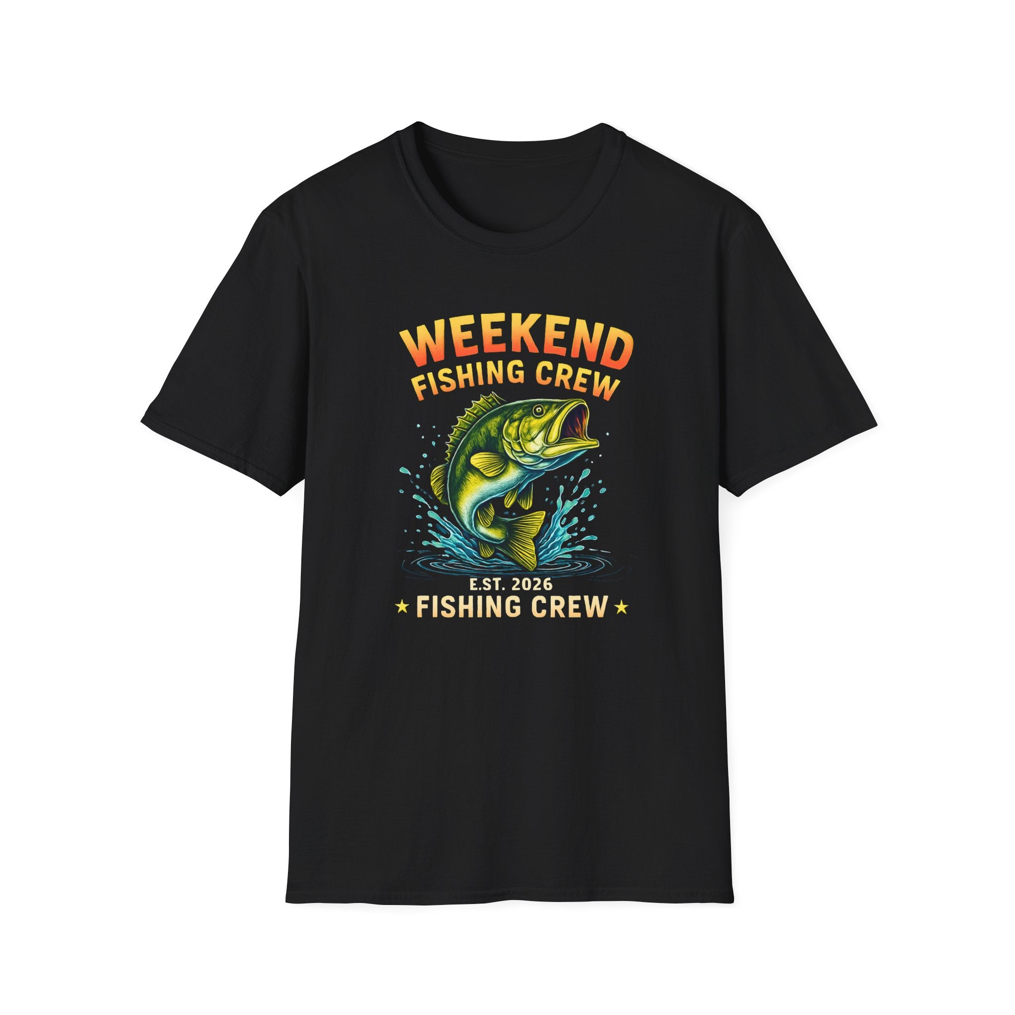 Weekend Fishing Crew T-Shirt | Bass Fish Illustration, Angler Tee