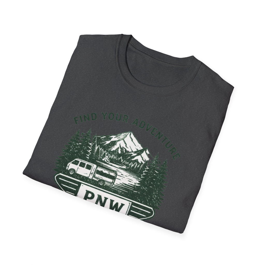 PNW Find Your Adventure T-Shirt | Pacific Northwest Camper Forest Design
