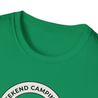 Weekend Camping Trip Overpacked As Usual T-Shirt | Camping Badge Tee