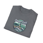 Oregon Coast Lighthouse Waves T-Shirt | Coastal Sunset Badge