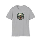 Campfire Club Patch design T-Shirt | Mountain Camping Logo Tee