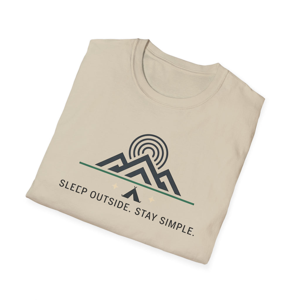 Sleep Outside Stay Simple T-Shirt | Mountain Camping Graphic Tee