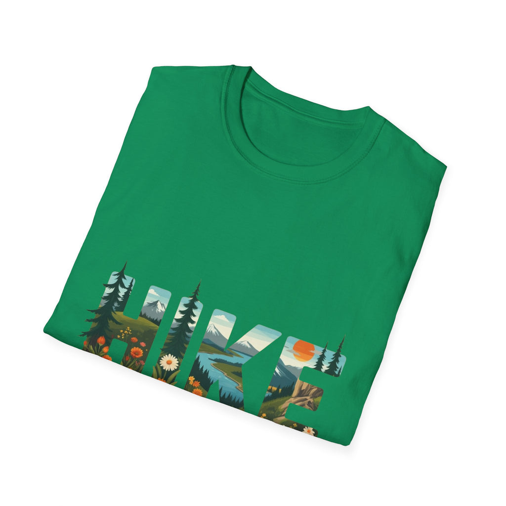 Hike nature typography T-Shirt | Outdoor hiking mountains forest design
