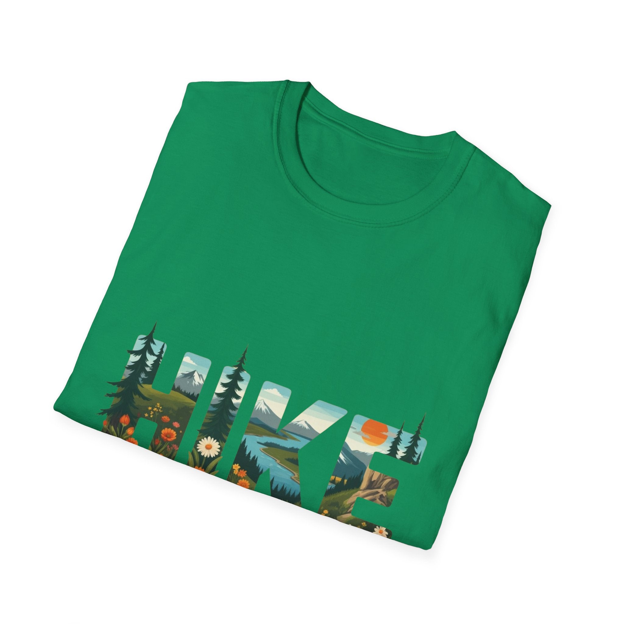 Hike nature typography T-Shirt | Outdoor hiking mountains forest design