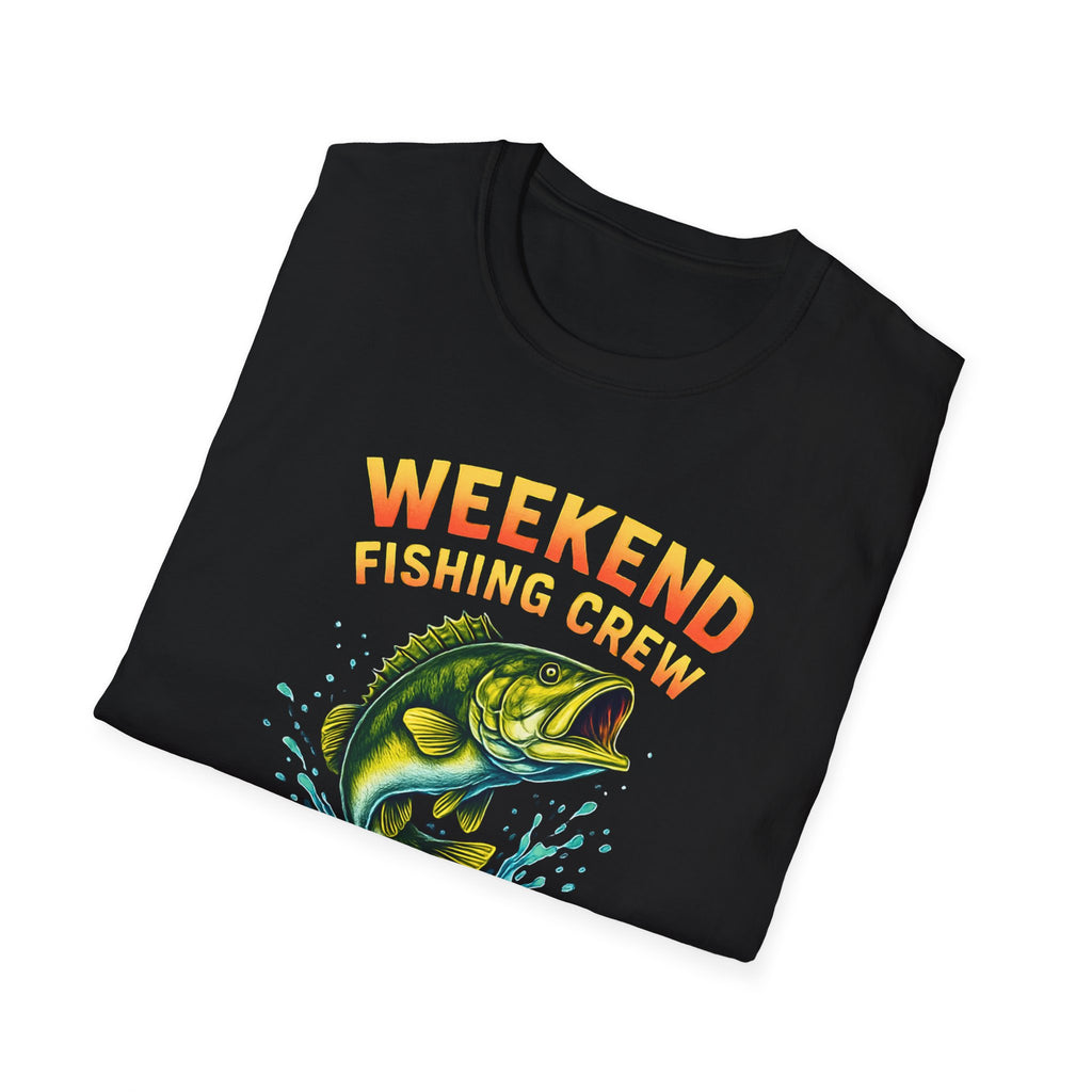 Weekend Fishing Crew T-Shirt | Bass Fish Illustration, Angler Tee