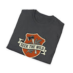 Seek The Wild emblem T-shirt | outdoor adventure badge design