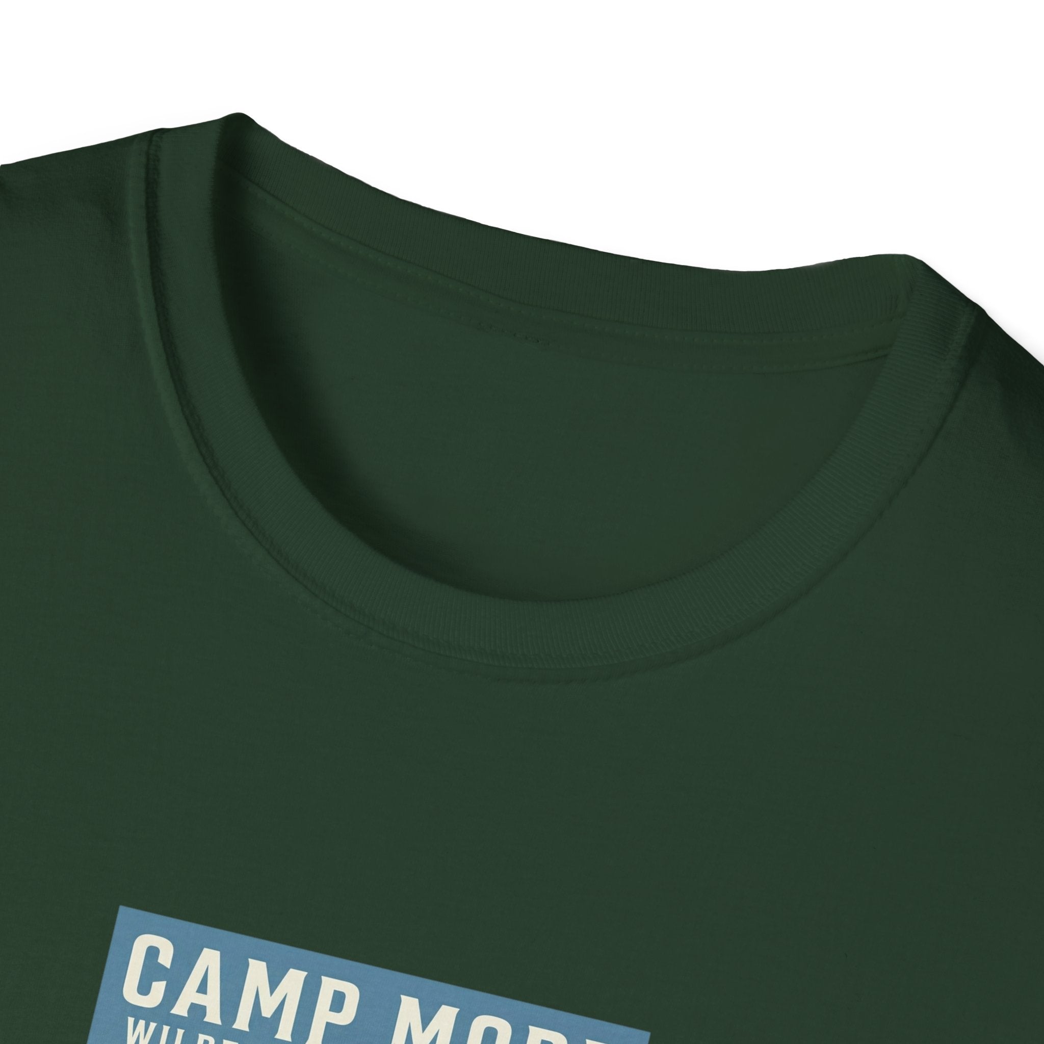 Camp More Wilderness Camping T-Shirt | Lake Mountain Poster Design