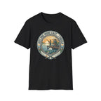 Just One More Cast Fishing T-Shirt | Retro Sunset Angler Design