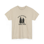 Bigfoot Social Distancing Since 1958 Tee | Sasquatch Forest Graphic Shirt