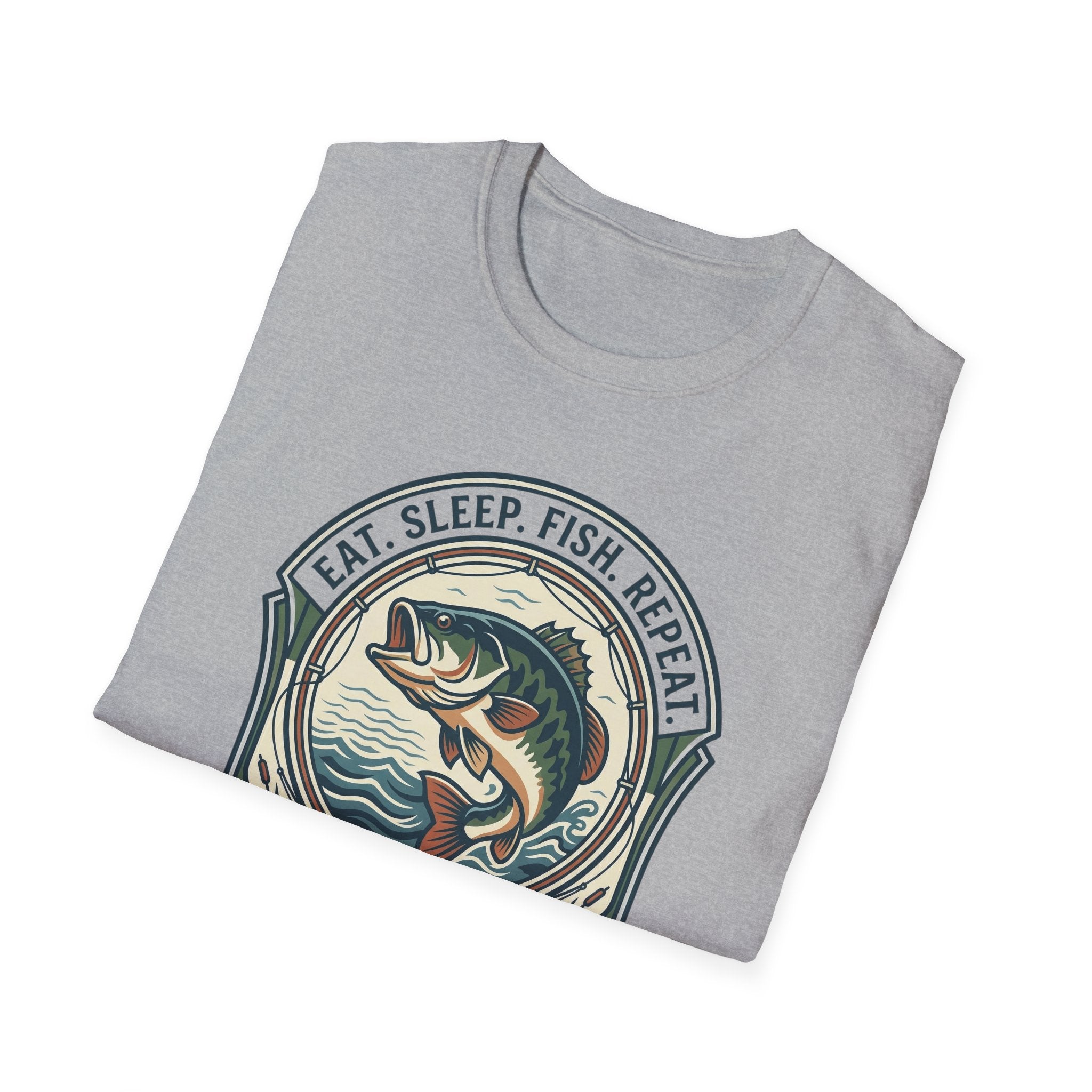 Eat Sleep Fish Repeat T-Shirt | Bass Fishing Graphic Tee