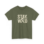 Stay Wild Bigfoot T-Shirt | Sasquatch Retro Typography Tee