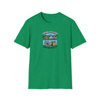 Camping Reality T-Shirt | Scenic Tent, Lake, Mountains Outdoor Adventure