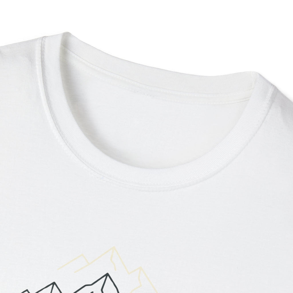 Coffee Cup in Pines T-Shirt | mountain camp mug, minimalist outdoors design