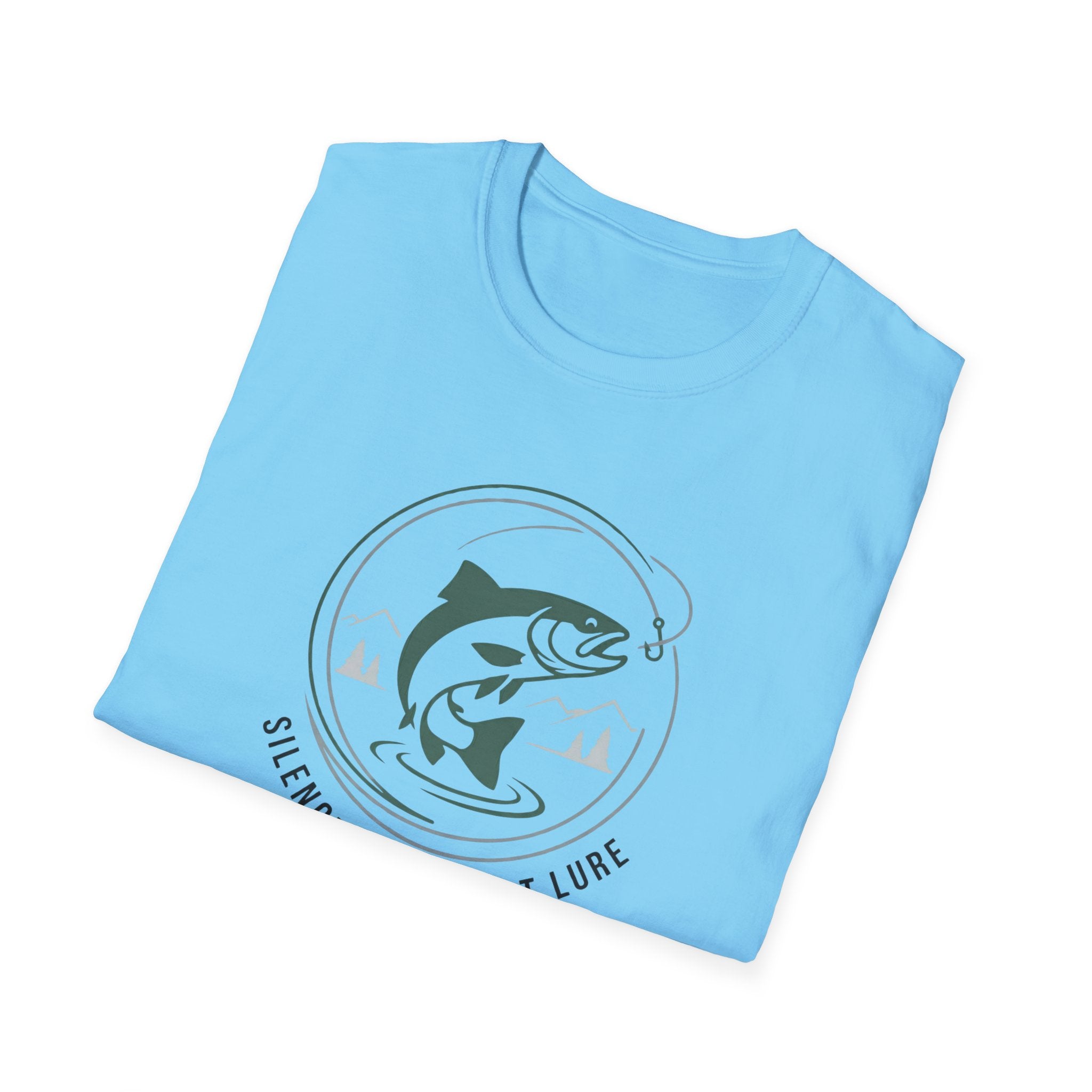 Fishing Trout Illustration T-Shirt | 'Silence Is The Best Lure' Outdoor Angler Tee