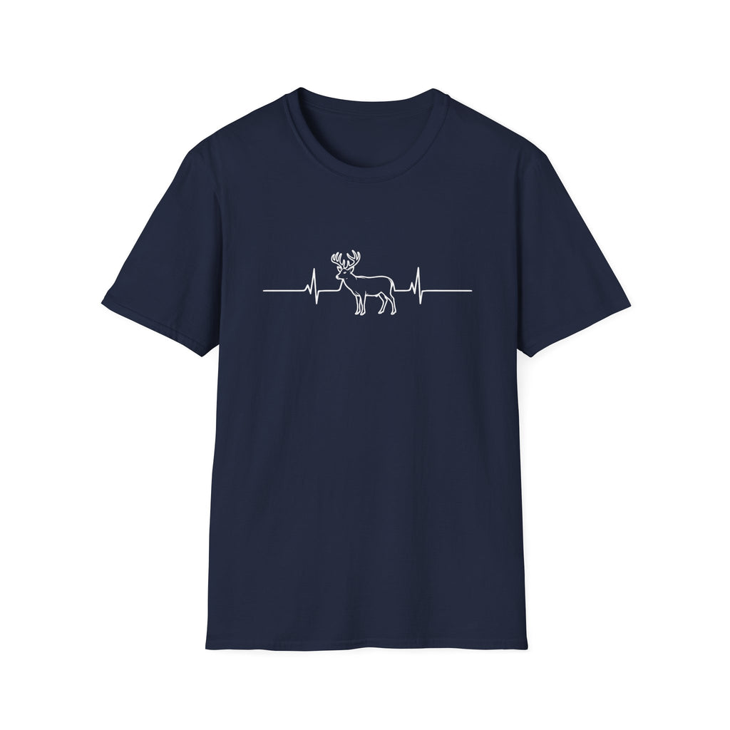 Buck Heartbeat Line T-Shirt | Deer EKG Graphic Tee