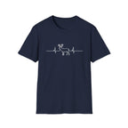 Buck Heartbeat Line T-Shirt | Deer EKG Graphic Tee