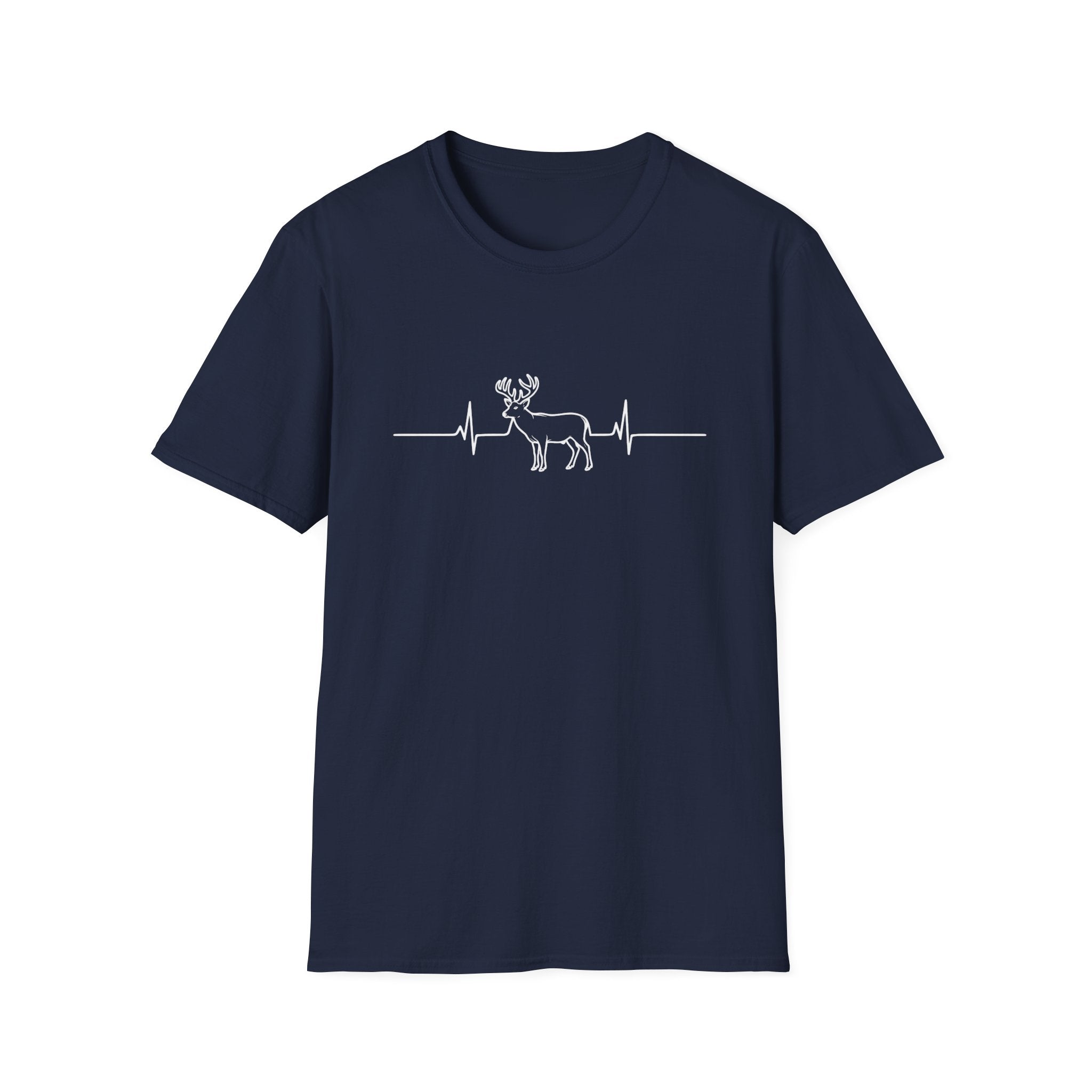 Buck Heartbeat Line T-Shirt | Deer EKG Graphic Tee
