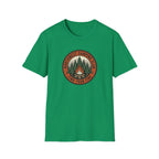 Northwest Camping Club Find Your Fire T-Shirt | Campfire Trees Outdoor Badge Shirt