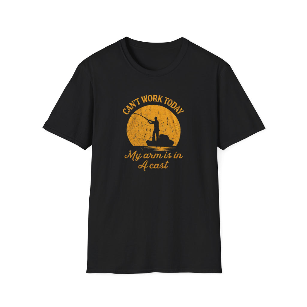 Cant Work Today My Arm Is In A Cast T-Shirt | Funny Fishing Shirt
