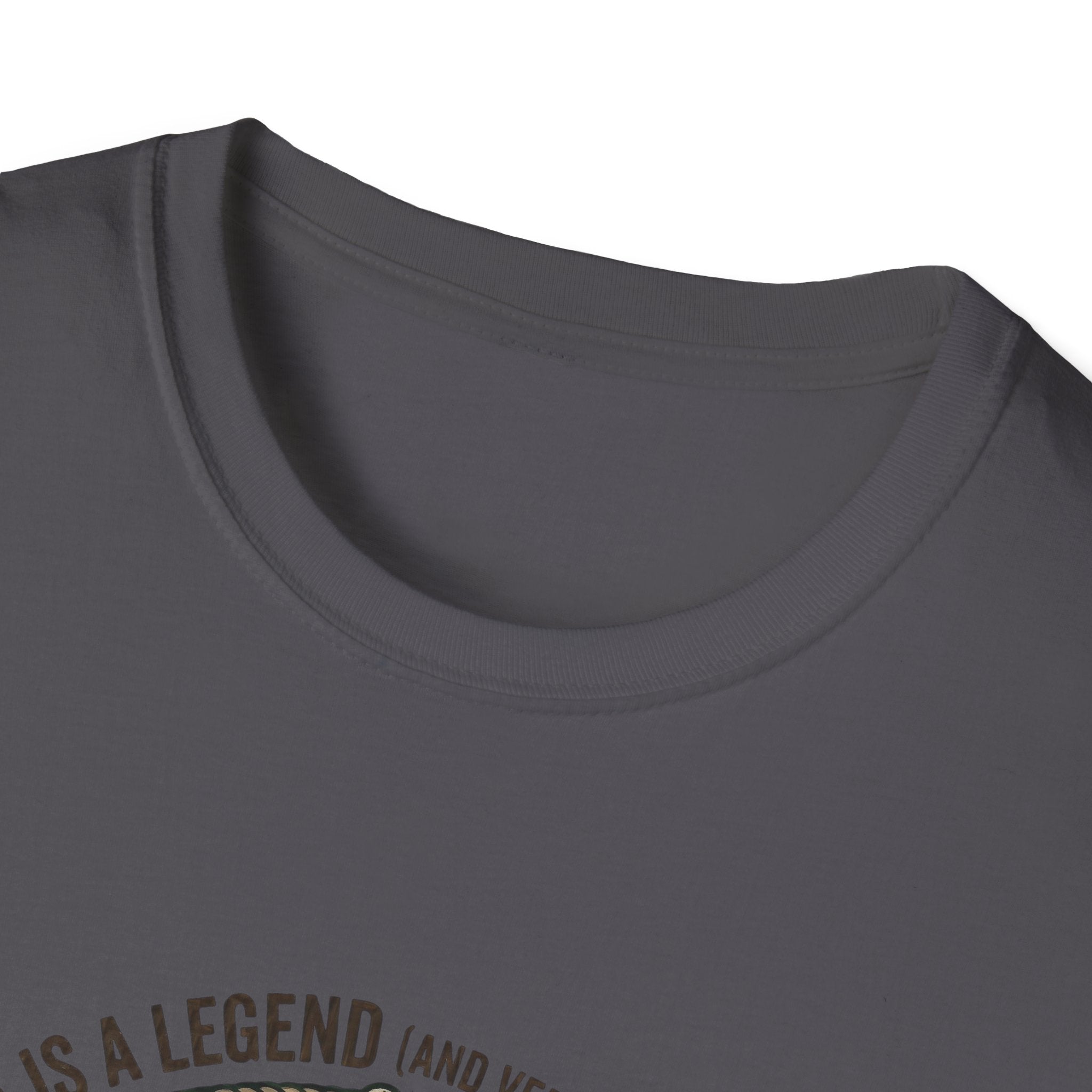 Dad is a Legend Camping T-Shirt | Bear, Campfire, Tent Cabin Illustration