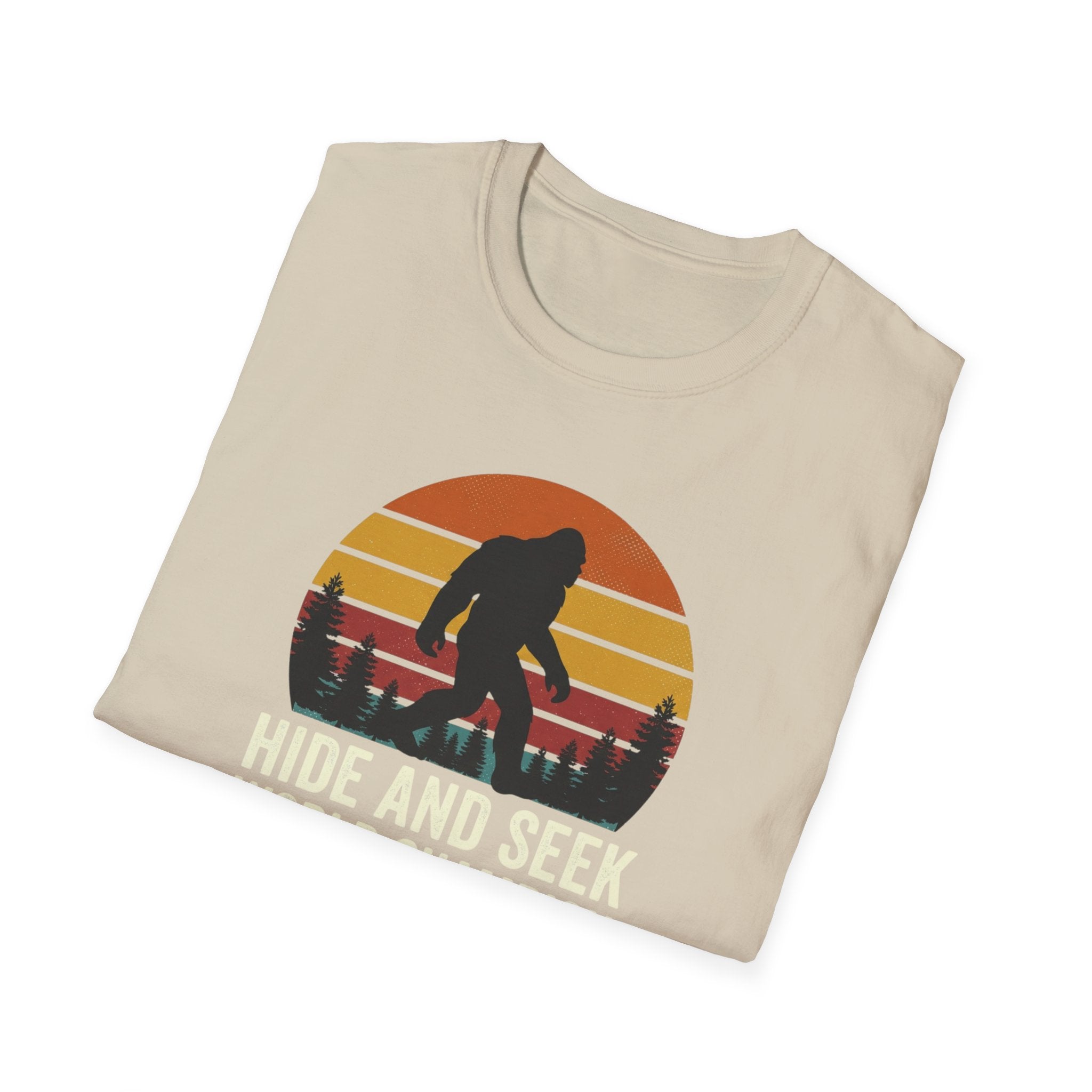 Bigfoot Silhouette Sunset T-Shirt | Retro Sasquatch Design