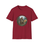 Dad is a Legend Camping T-Shirt | Bear, Campfire, Tent Cabin Illustration