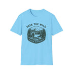 Seek the Wild hiker mountain graphic T-Shirt | Pacific Northwest outdoor design