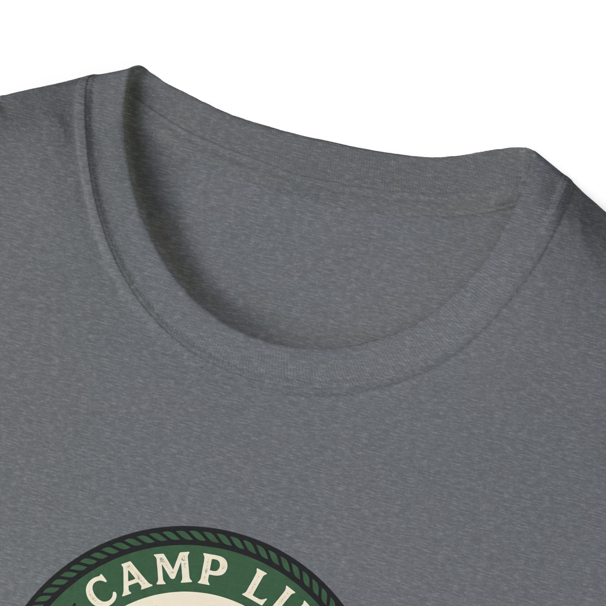 Camp Life Tent and Trees T-Shirt | Retro Outdoors Camper Badge