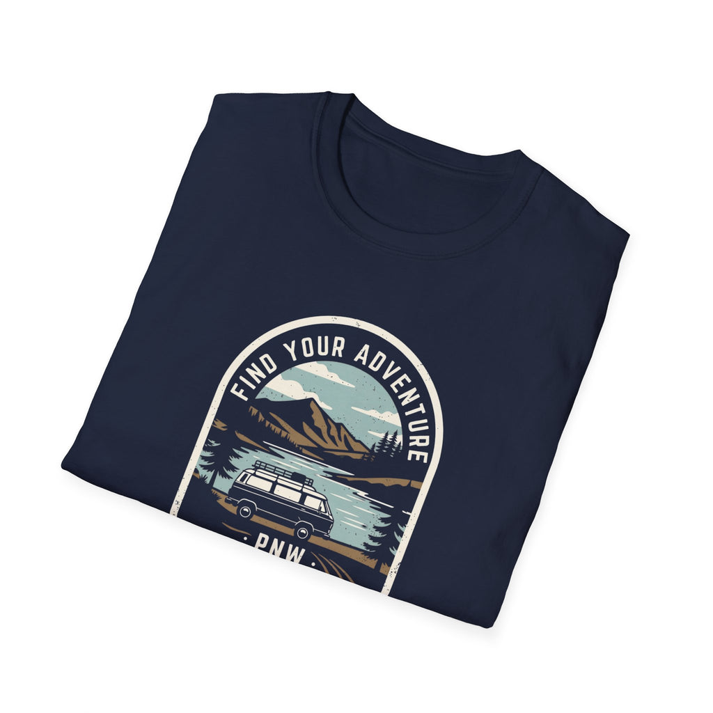 Mountain Lake Vista T-Shirt | Retro Scenic Nature Tee