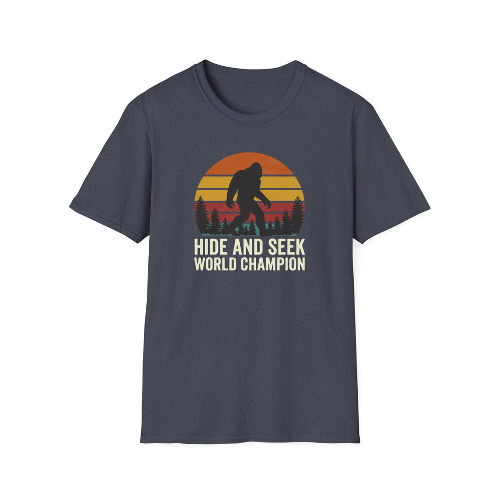 Bigfoot Silhouette Sunset T-Shirt | Retro Sasquatch Design