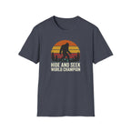 Bigfoot Silhouette Sunset T-Shirt | Retro Sasquatch Design