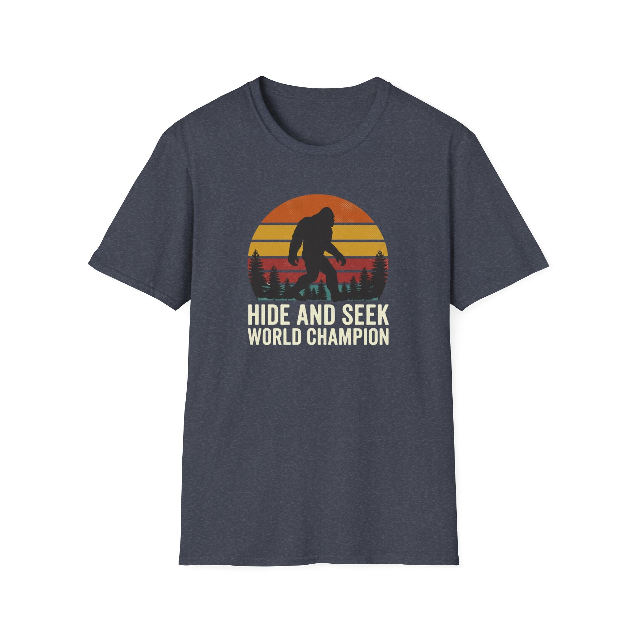 Bigfoot Silhouette Sunset T-Shirt | Retro Sasquatch Design
