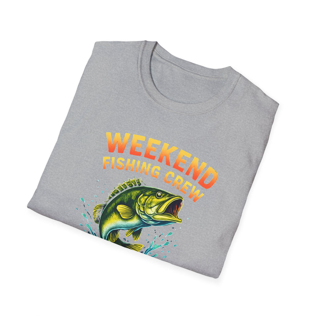Weekend Fishing Crew T-Shirt | Bass Fish Illustration, Angler Tee