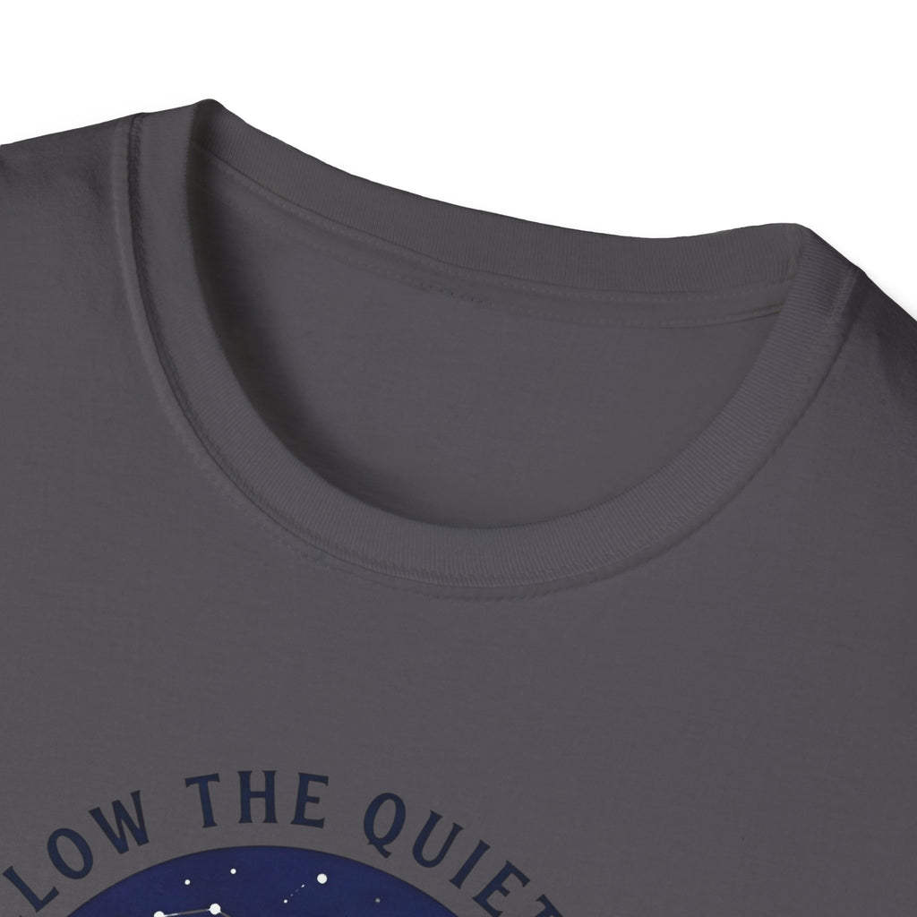 Follow The Quiet Trail Hiking T Shirt | Mountain Night Sky