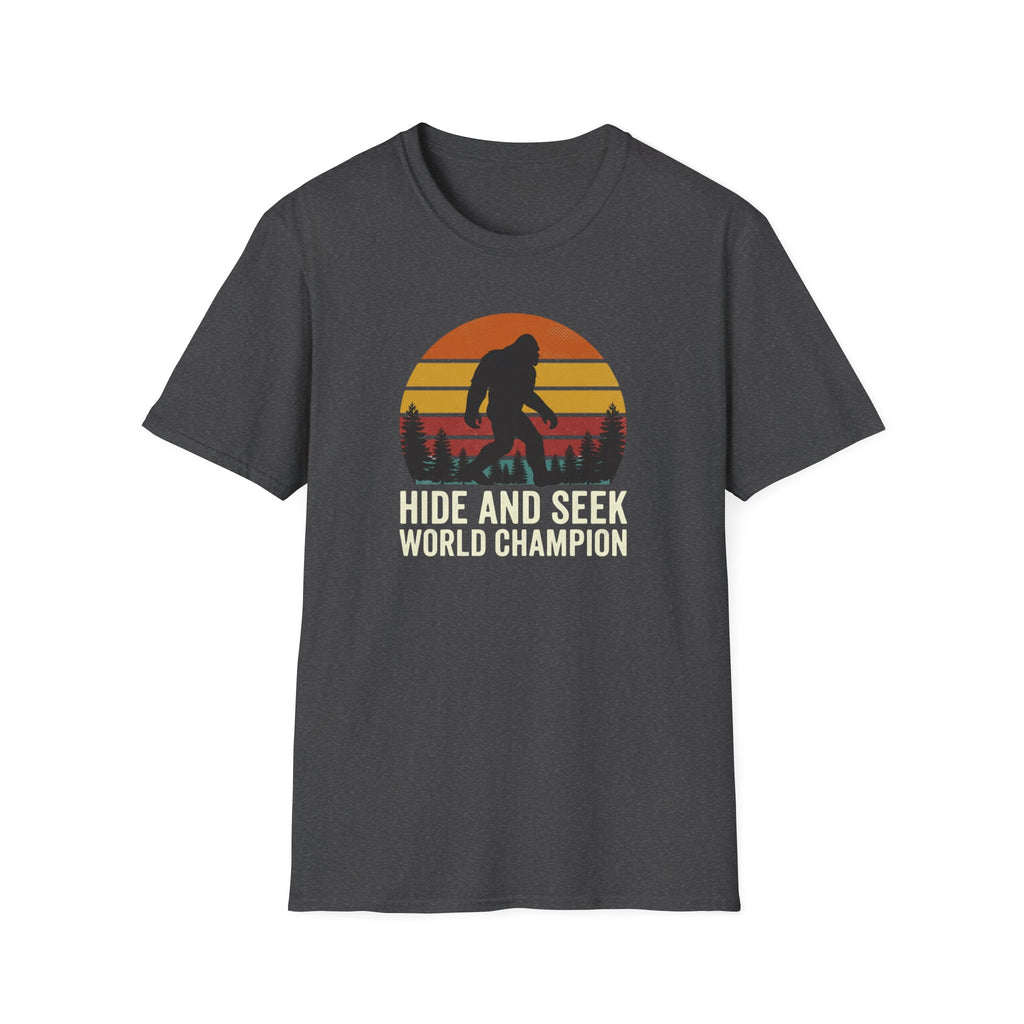 Bigfoot Silhouette Sunset T-Shirt | Retro Sasquatch Design