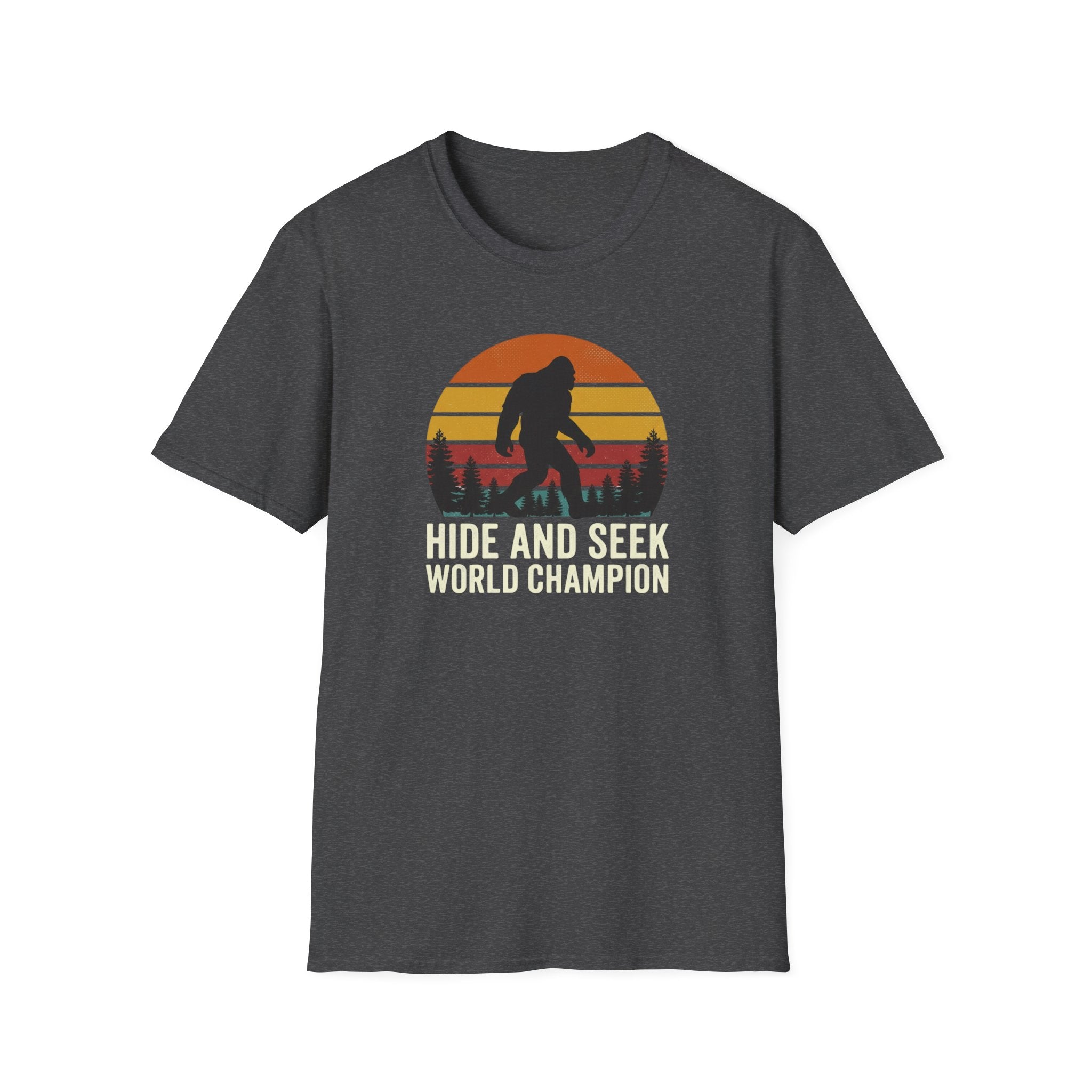 Bigfoot Silhouette Sunset T-Shirt | Retro Sasquatch Design