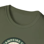 Campfire Club Patch design T-Shirt | Mountain Camping Logo Tee