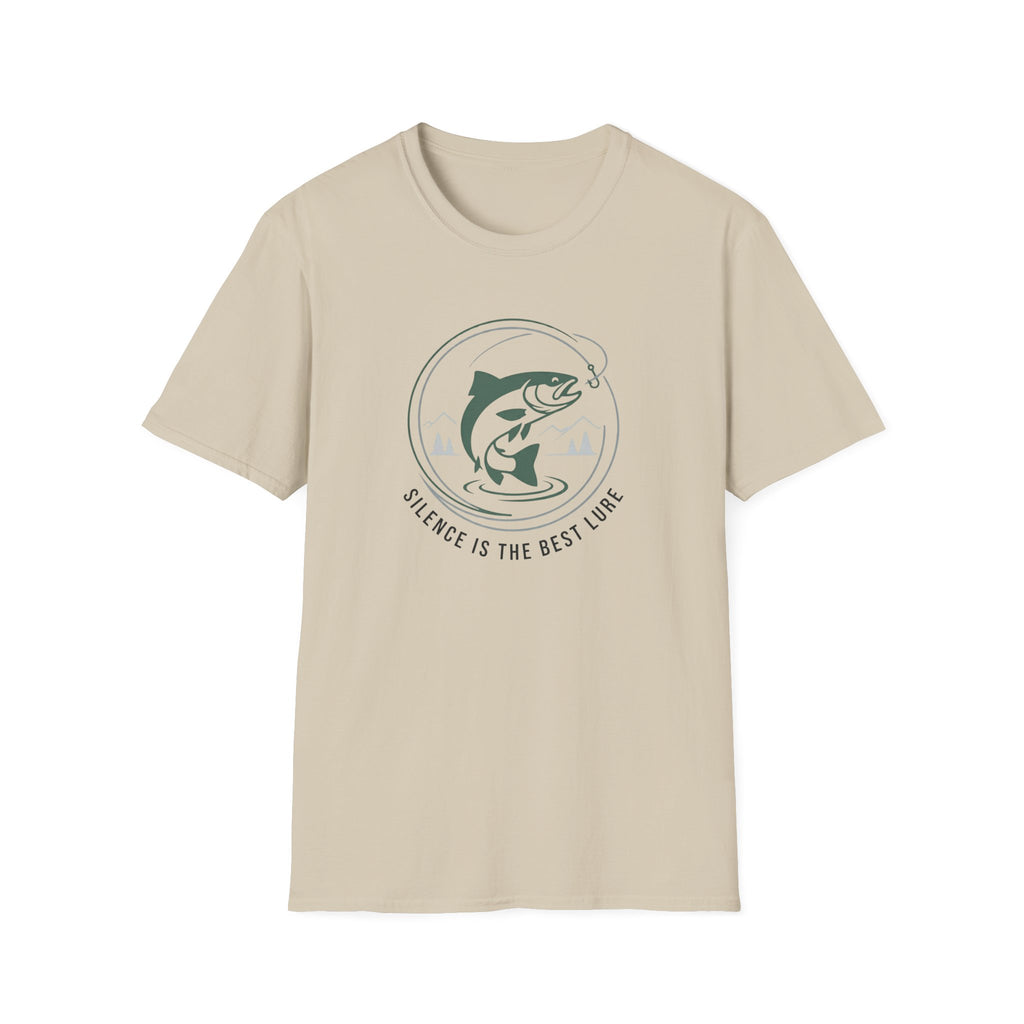 Fishing Trout Illustration T-Shirt | 'Silence Is The Best Lure' Outdoor Angler Tee